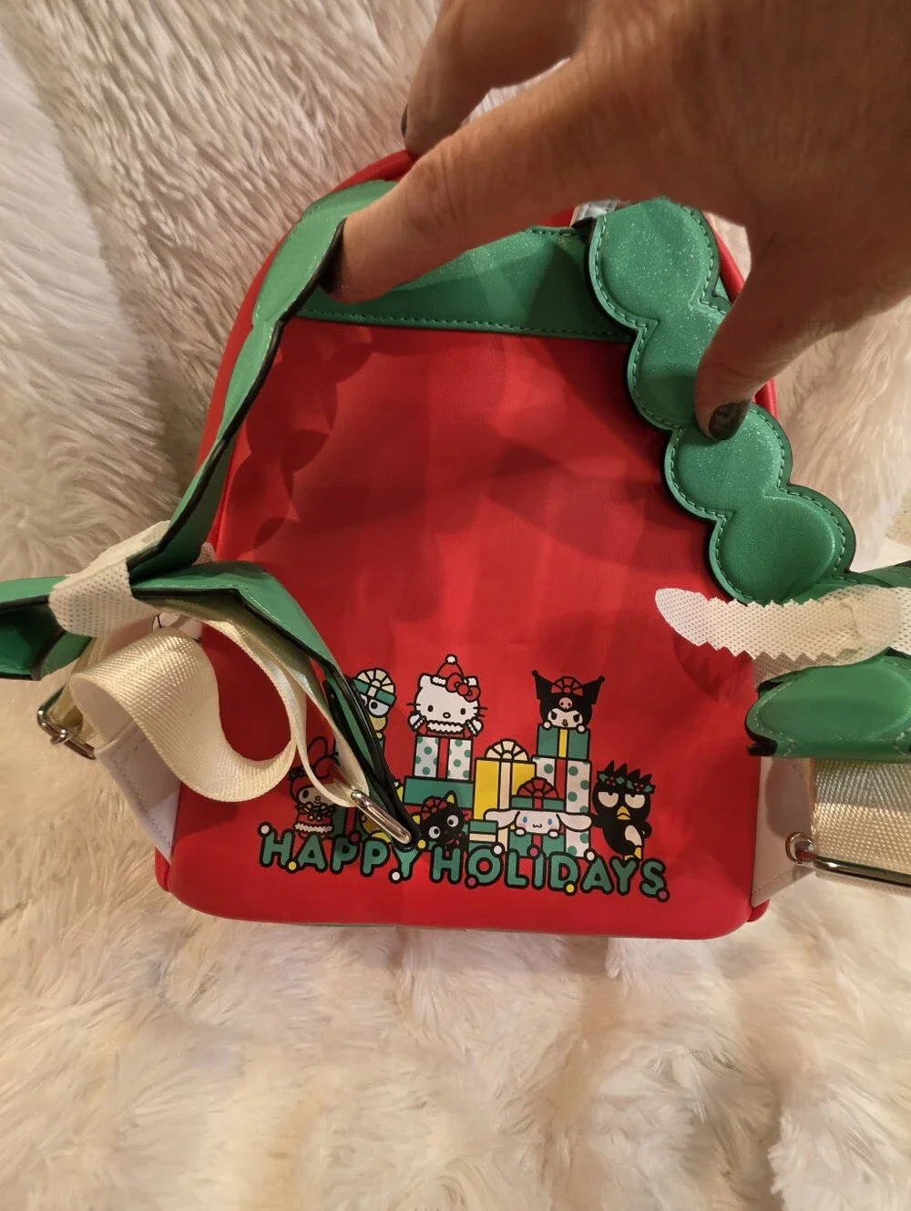 Loungefly Sanrio Hello Kitty & Friends Christmas Wreath Mini Backpack & Wallet